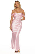 Ella Light Pink Off Shoulder Prom Dress