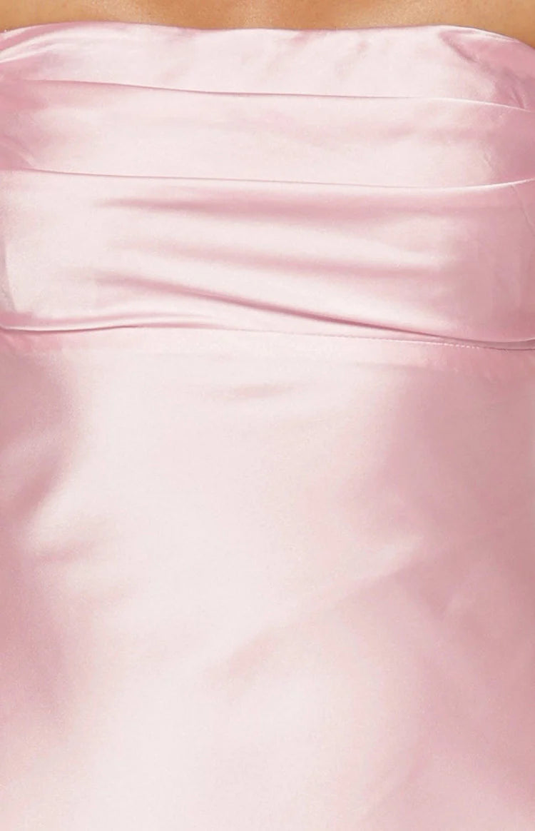 Ella Light Pink Off Shoulder Prom Dress