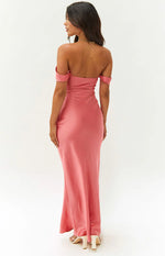 Ella Pink Off Shoulder Prom Dress | Beginning Boutique US Ella Pink Off Shoulder Prom Dress | Beginning Boutique US