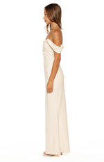 Ella Cream Crepe Formal Maxi Dress - PRE ORDER Image