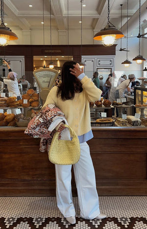 Ellia Butter Yellow Button Down Cardigan