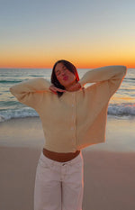 Ellia Butter Yellow Button Down Cardigan