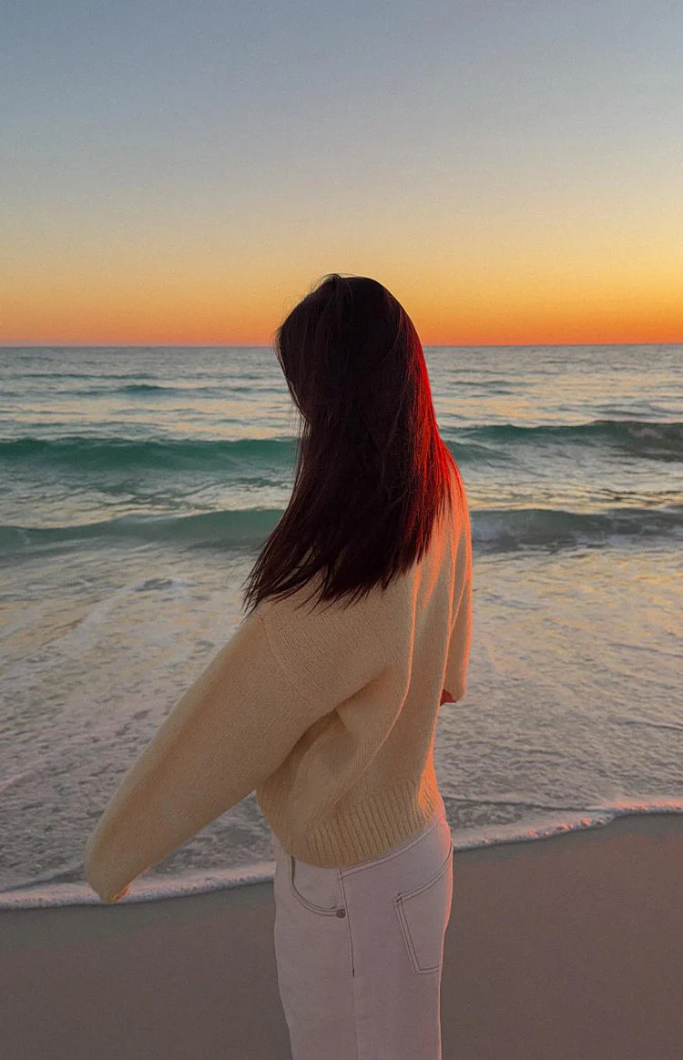 Ellia Butter Yellow Button Down Cardigan