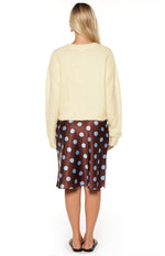 Ellia Butter Yellow Button Down Cardigan Image