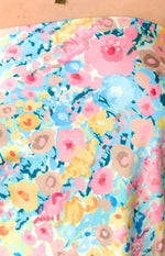 Ellie Floral Print Strapless Mini Dress