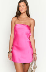 Ellie Hot Pink Strapless Mini Dress Image