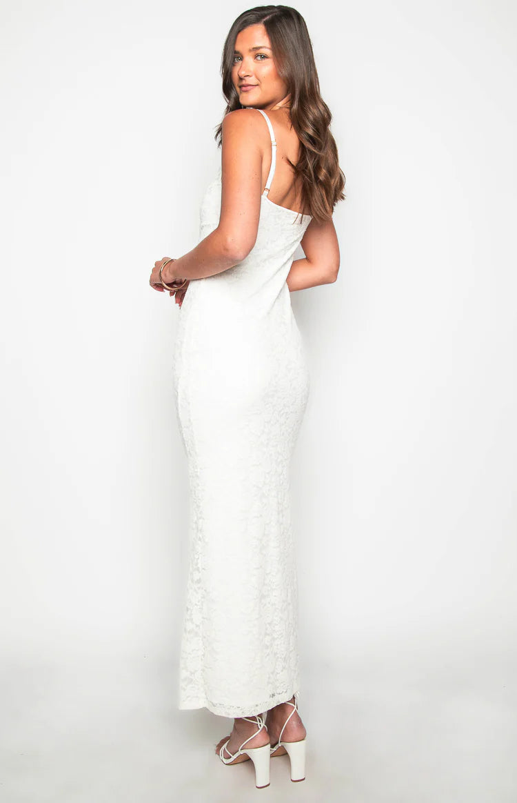 Elora White Lace Maxi Dress - US 14 | Beginning Boutique Exclusive Elora White Lace Maxi Dress - US 14 | Beginning Boutique Exclusive