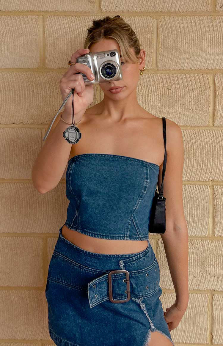 Elouise Denim Tube Top