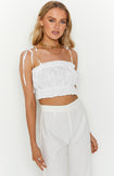 Emerie White Crop Top Image