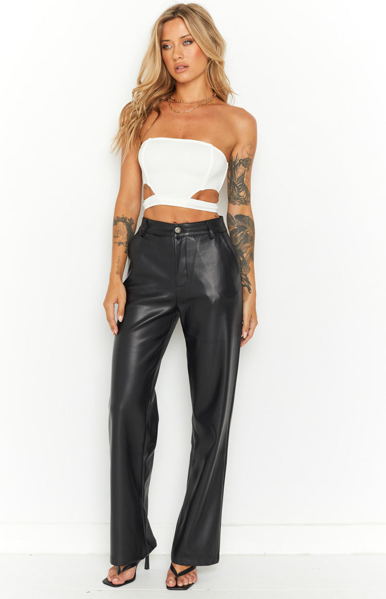 Emerson White Strapless Crop Top Image