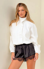 Enya Cream Funnel Neck Sports Jacket
