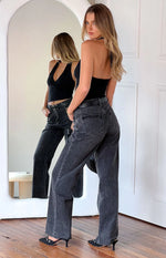 Essie Black Straight Leg Jeans