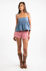 Ethel Blue Denim Top Image