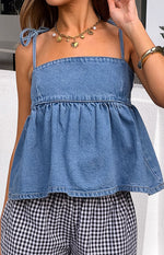 Ethel Blue Denim Top Image