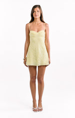 Evani Yellow Sequin Party Mini Dress Image