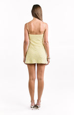 Evani Yellow Sequin Party Mini Dress Image
