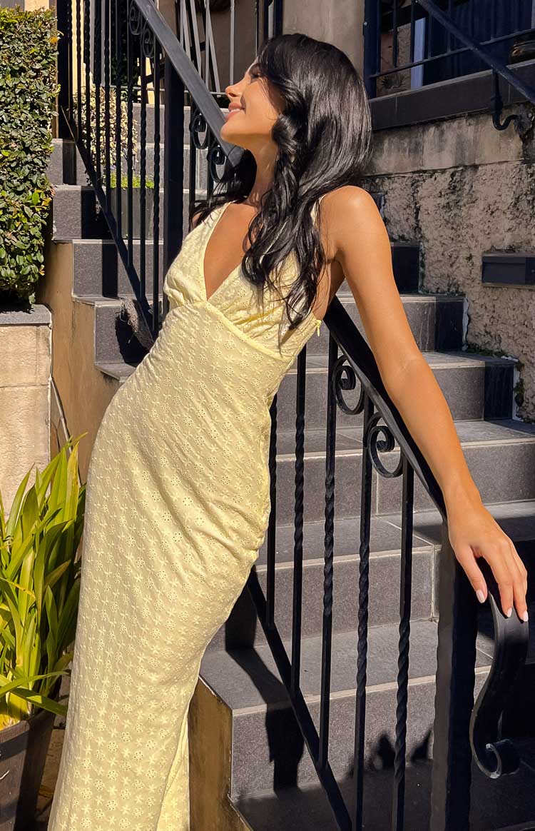 Evilia Yellow Midi Dress Image