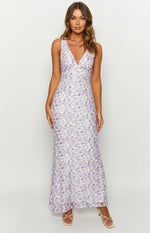 Farida Purple Lace Maxi Dress - US 12 | Beginning Boutique Exclusive Farida Purple Lace Maxi Dress - US 12 | Beginning Boutique Exclusive