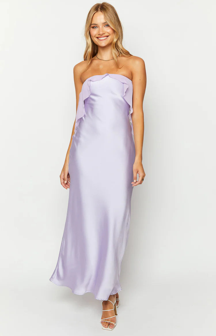 Faylinn Purple Strapless Maxi Dress - US 10 | Beginning Boutique exclusive Faylinn Purple Strapless Maxi Dress - US 10 | Beginning Boutique exclusive