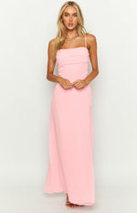 Flossie Pink Sleeveless Prom Dress Image