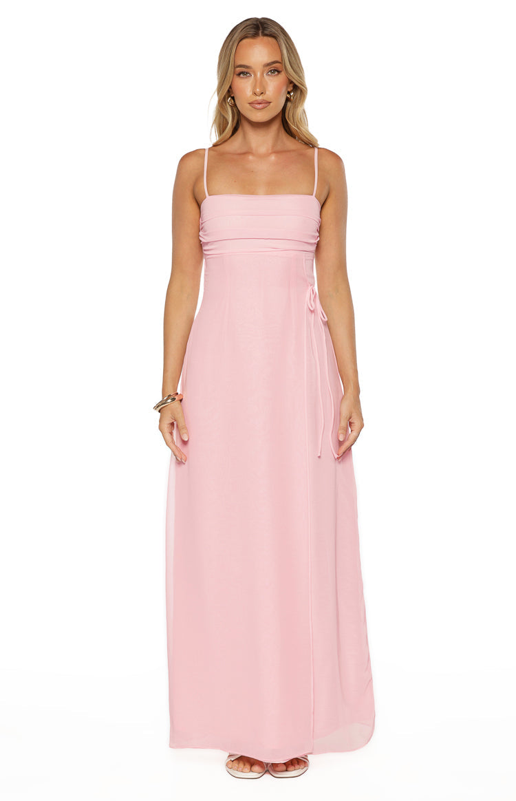 Flossie Pink Sleeveless Prom Dress Image