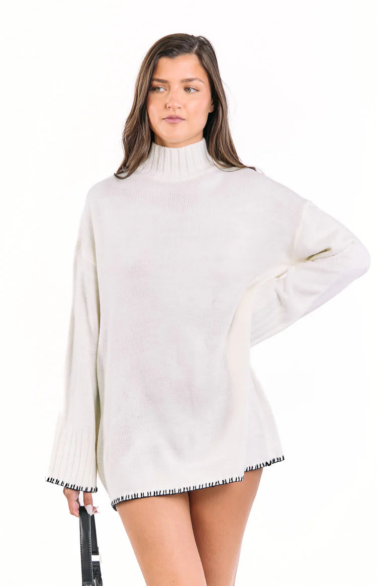 Flynn Cream Sweater Dress