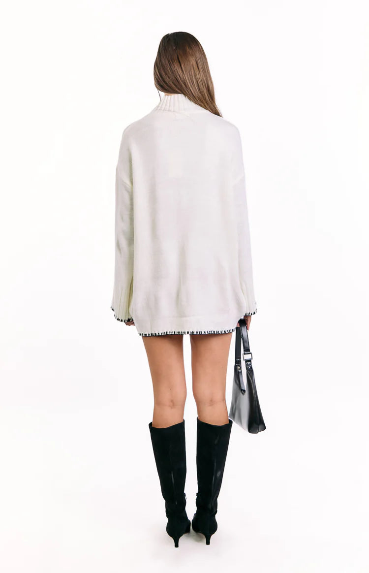 Flynn Cream Sweater Dress