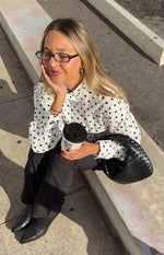 Front Page White Polka Dot Jacket Image