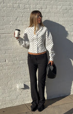 Front Page White Polka Dot Jacket