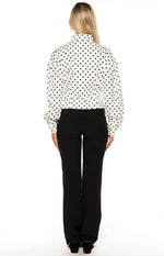 Front Page White Polka Dot Jacket