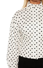 Front Page White Polka Dot Jacket