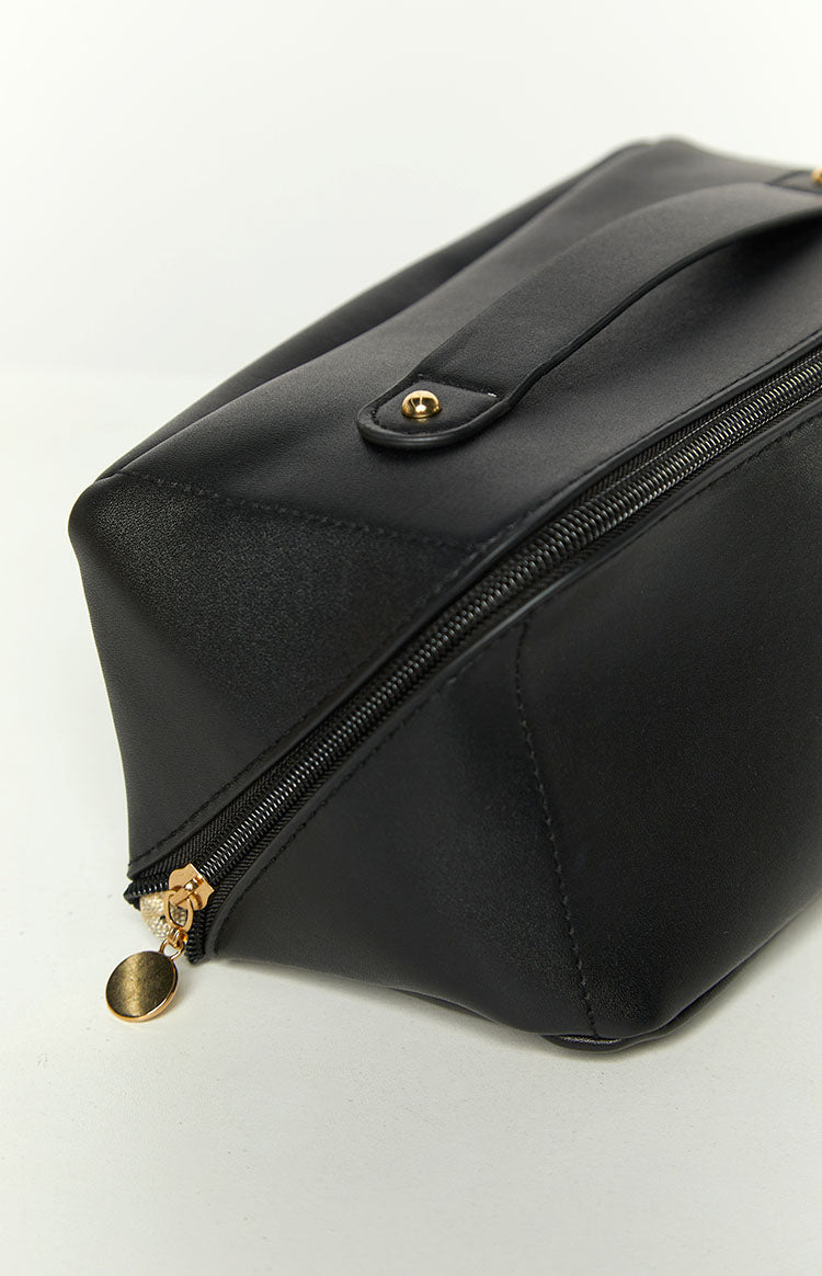 Beginning Boutique Black Zipper Cosmetic Bag (FREE over $170) Image