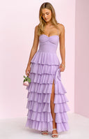 Georgie Lilac Ruffle Maxi Dress