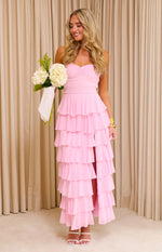 Georgie Pink Ruffle Prom Dress - PRE ORDER Image