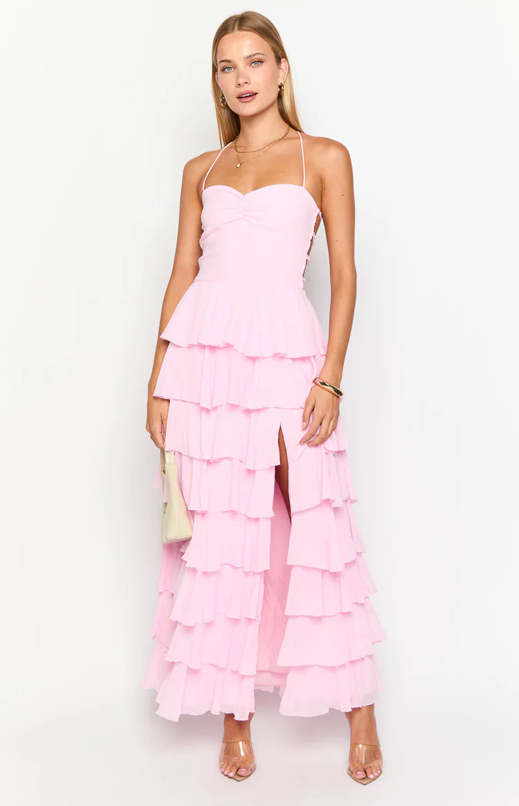 Georgie Pink Ruffle Prom Dress - PRE ORDER Image