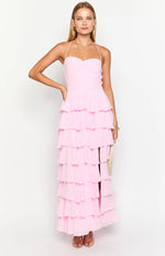 Georgie Pink Ruffle Prom Dress - PRE ORDER Image