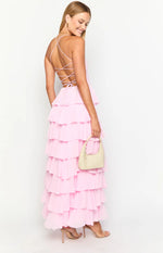 Georgie Pink Ruffle Prom Dress - PRE ORDER Image