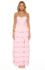 Georgie Pink Ruffle Prom Dress - PRE ORDER Image