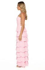 Georgie Pink Ruffle Prom Dress - PRE ORDER Image