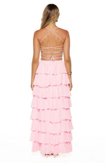 Georgie Pink Ruffle Prom Dress - PRE ORDER Image