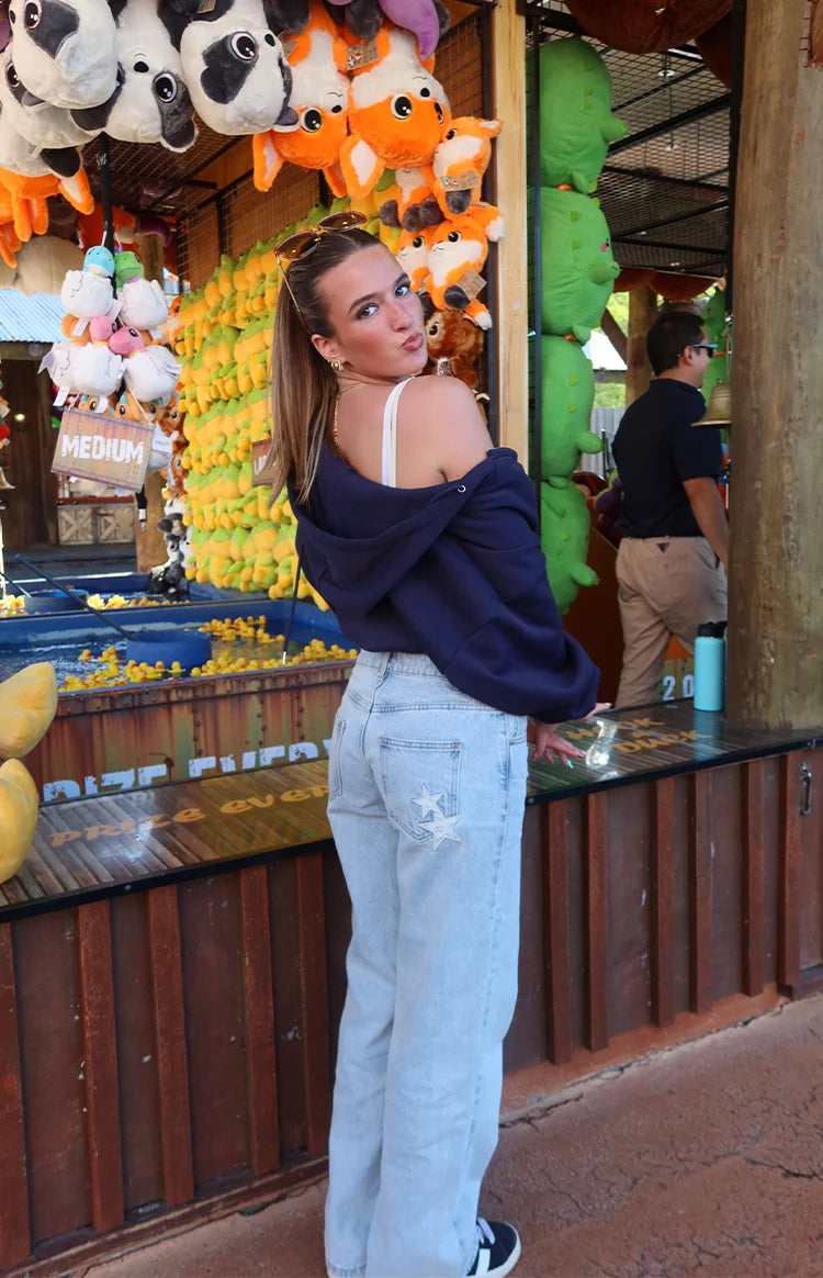 Charli Light Wash Low Waist Baggy Leg Jeans