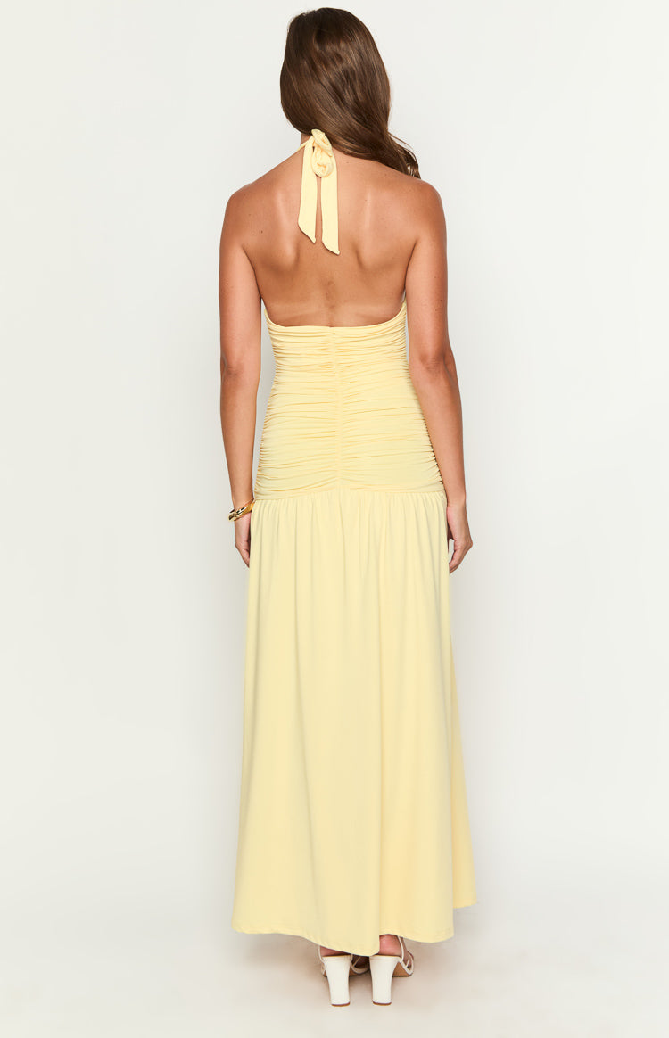 glorie strapless maxi dress Gloria Yellow Maxi Dress - 10