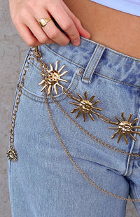 Gold Multi Chain Star Belt (FREE over $150)