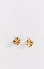 Gold Knot Stud Earrings Image