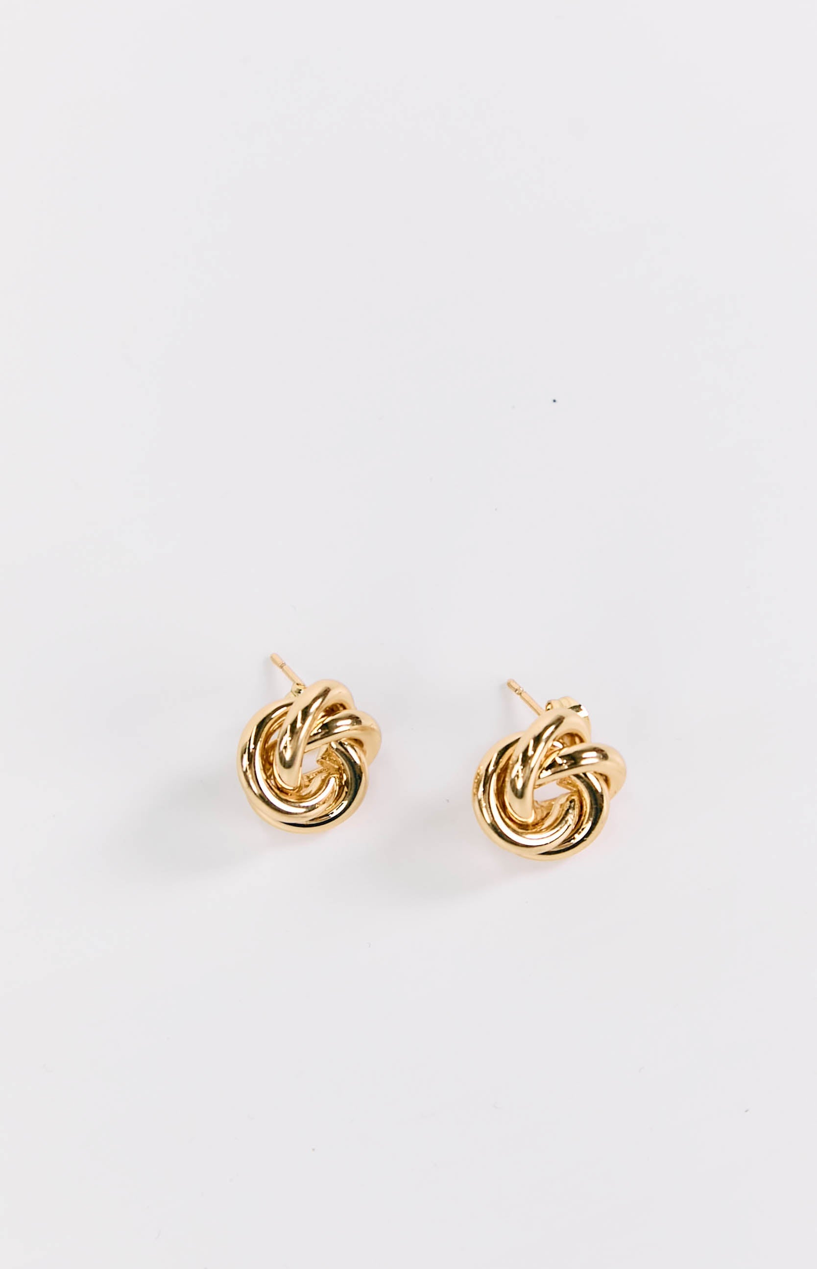 Gold Knot Stud Earrings Image