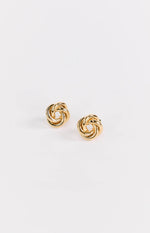 Gold Knot Stud Earrings Image