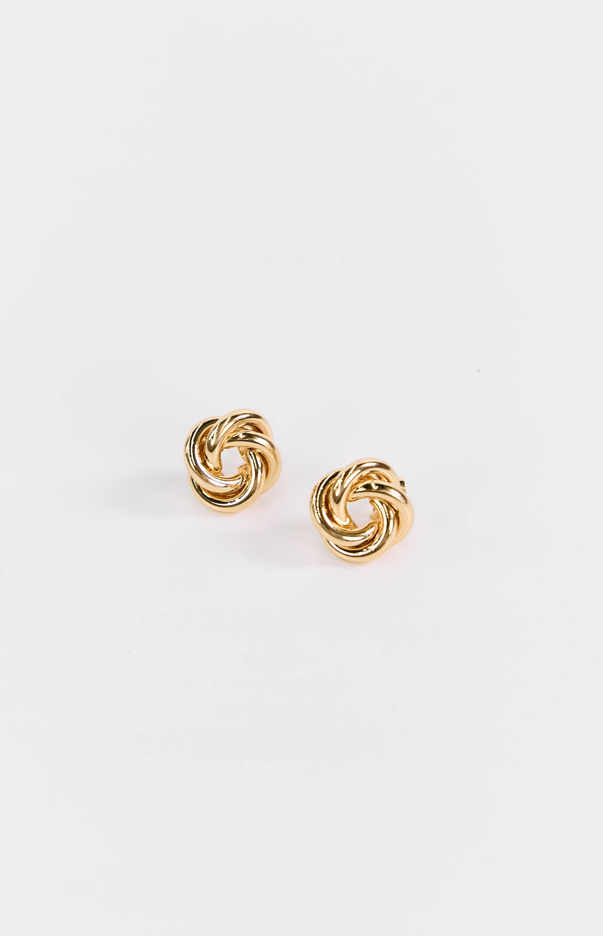 Gold Knot Stud Earrings Image