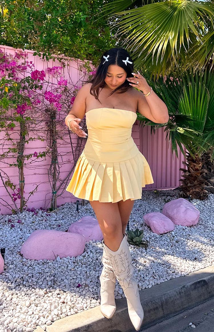 Good Days Yellow Strapless Mini Dress - 8 | Beginning Boutique Exclusive Good Days Yellow Strapless Mini Dress - 8 | Beginning Boutique Exclusive