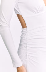 Grayson White Long Sleeve Maxi Dress Image