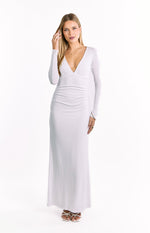 Grayson White Long Sleeve Maxi Dress Image